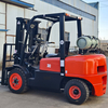 LPG Gas Forklift Outdoor 4 Wheel Drive Cheap Price Propane Forklift Triplex Mast Side Shifter