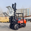 China forklift factory 3 Ton 3.5 Ton Diesel Stacker Forklift Truck Fork Lift with Paper Roll Clamp with 360 Degree Rotation